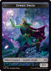 Zombie Druid // Treasure Double-Sided Token [Tarkir: Dragonstorm Tokens] | Lots Moore NSW