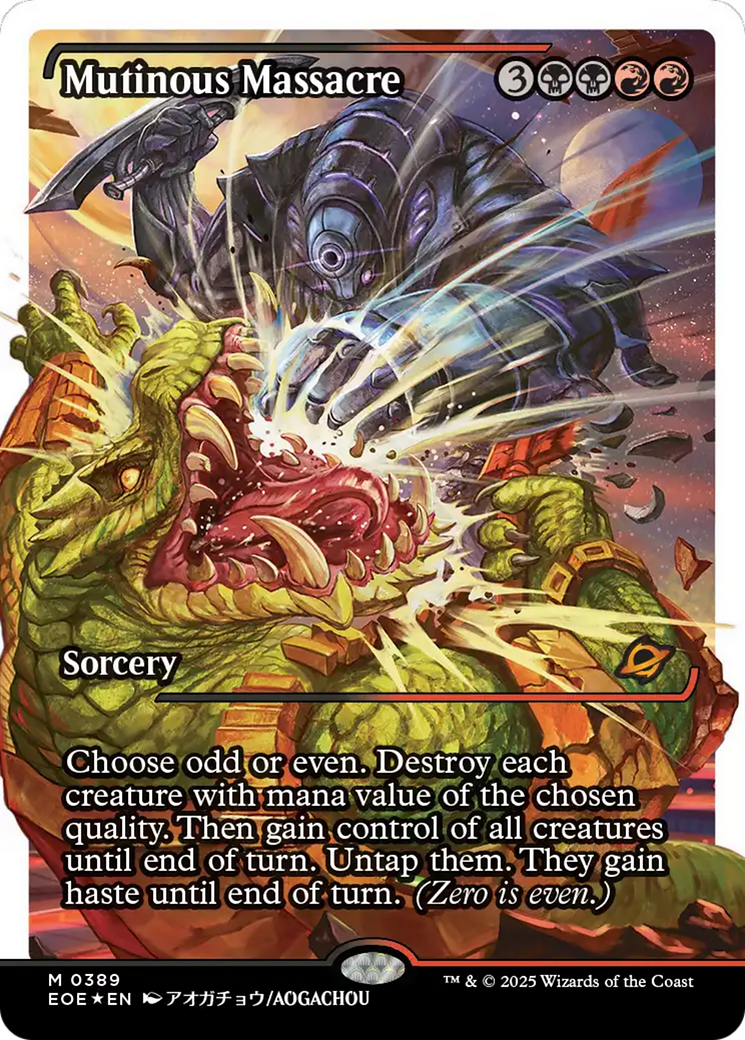 Mutinous Massacre (Showcase) (Fracture Foil) [Edge of Eternities] | Lots Moore NSW