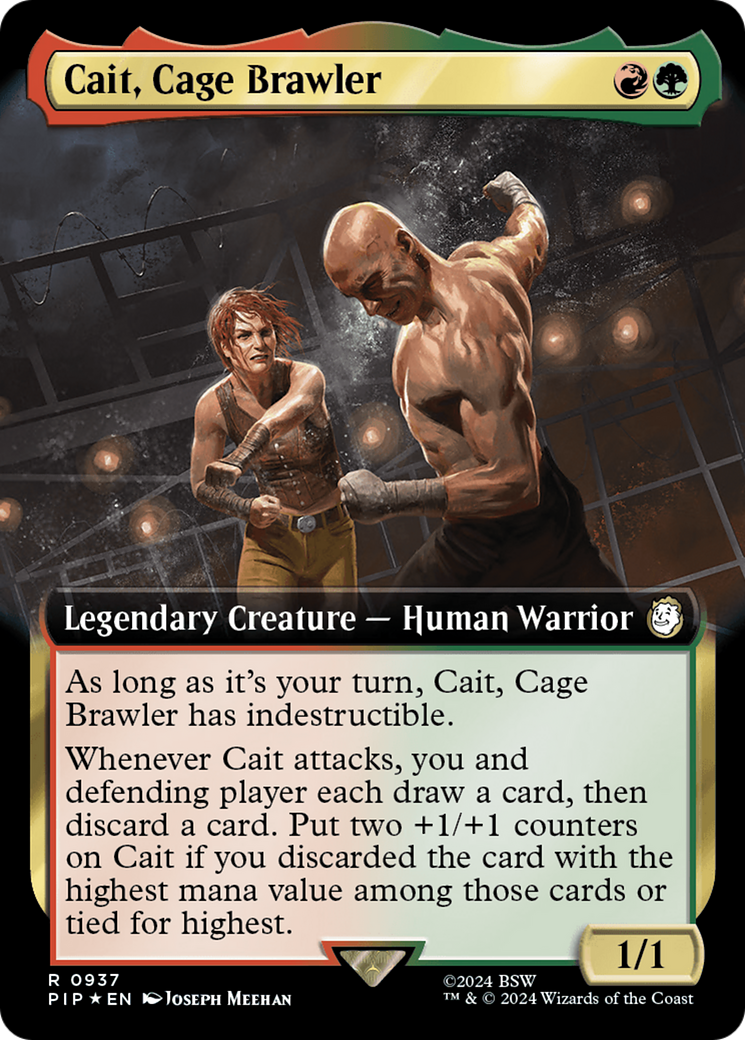 Cait, Cage Brawler (Extended Art) (Surge Foil) [Fallout] | Lots Moore NSW