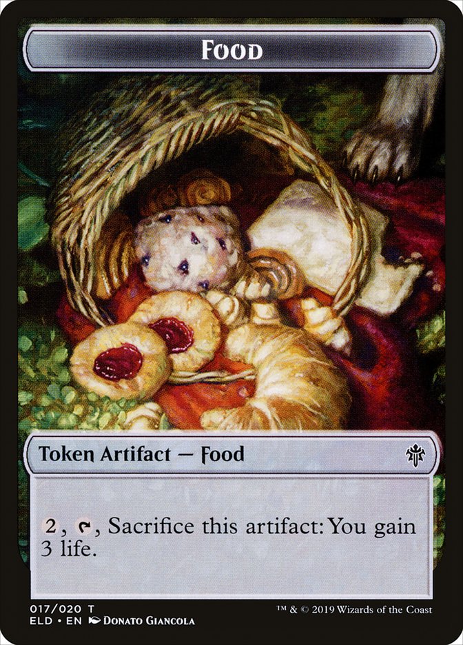 Human Rogue // Food (17) Double-Sided Token [Throne of Eldraine Tokens] | Lots Moore NSW