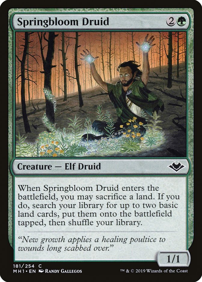 Springbloom Druid [Modern Horizons] | Lots Moore NSW