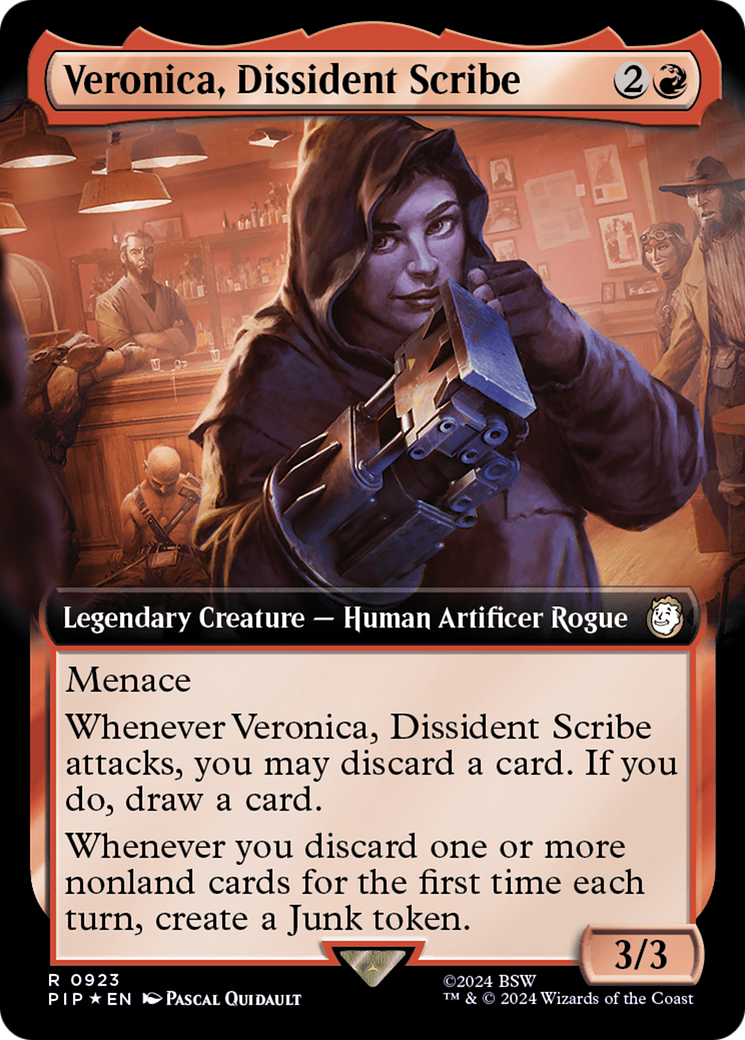 Veronica, Dissident Scribe (Extended Art) (Surge Foil) [Fallout] | Lots Moore NSW