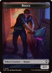 Spirit (0025) // Rogue Double-Sided Token [Secrets of Strixhaven Commander Tokens] | Lots Moore NSW