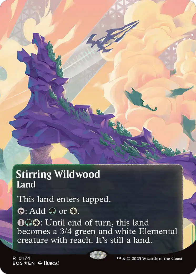 Stirring Wildwood (0174) (Borderless) (Galaxy Foil) [Edge of Eternities: Stellar Sights] | Lots Moore NSW