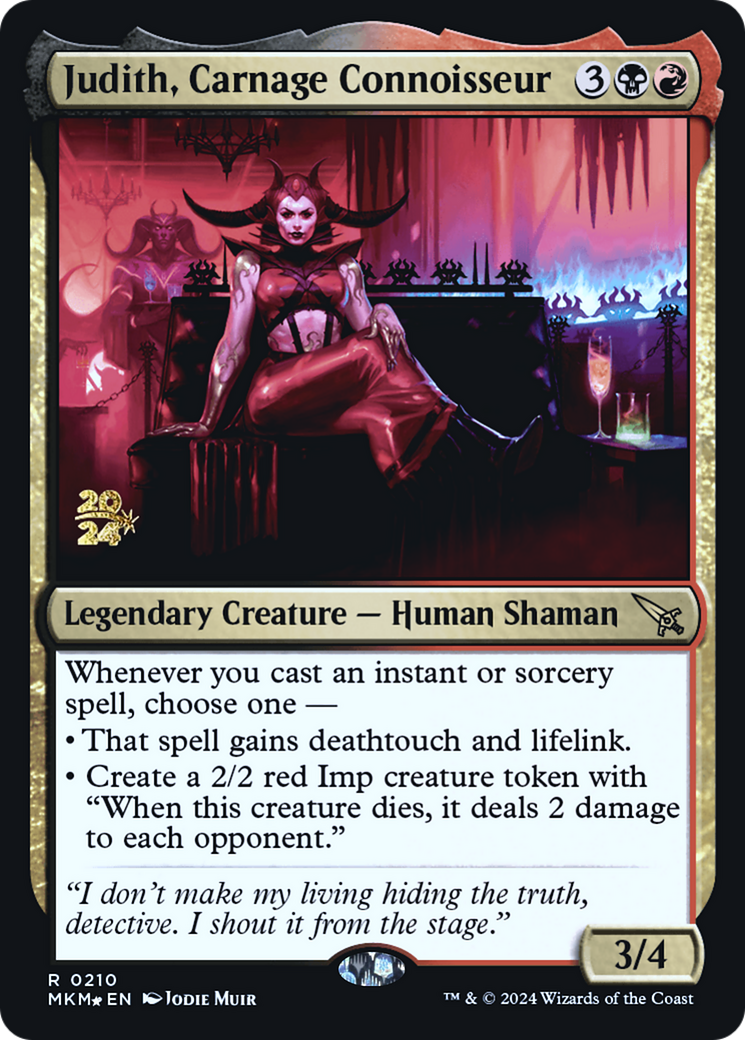 Judith, Carnage Connoisseur [Murders at Karlov Manor Prerelease Promos] | Lots Moore NSW