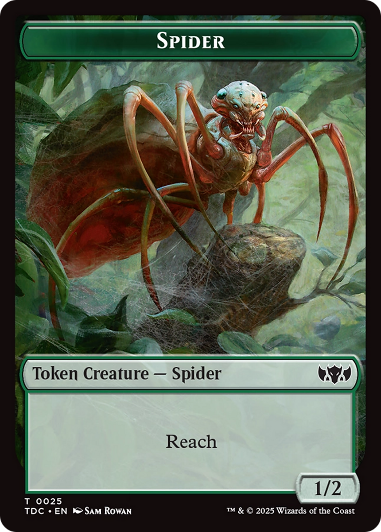 Wall // Spider Double-Sided Token [Tarkir: Dragonstorm Commander Tokens] | Lots Moore NSW