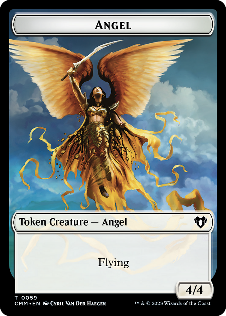 Copy (54) // Angel Double-Sided Token [Commander Masters Tokens] | Lots Moore NSW
