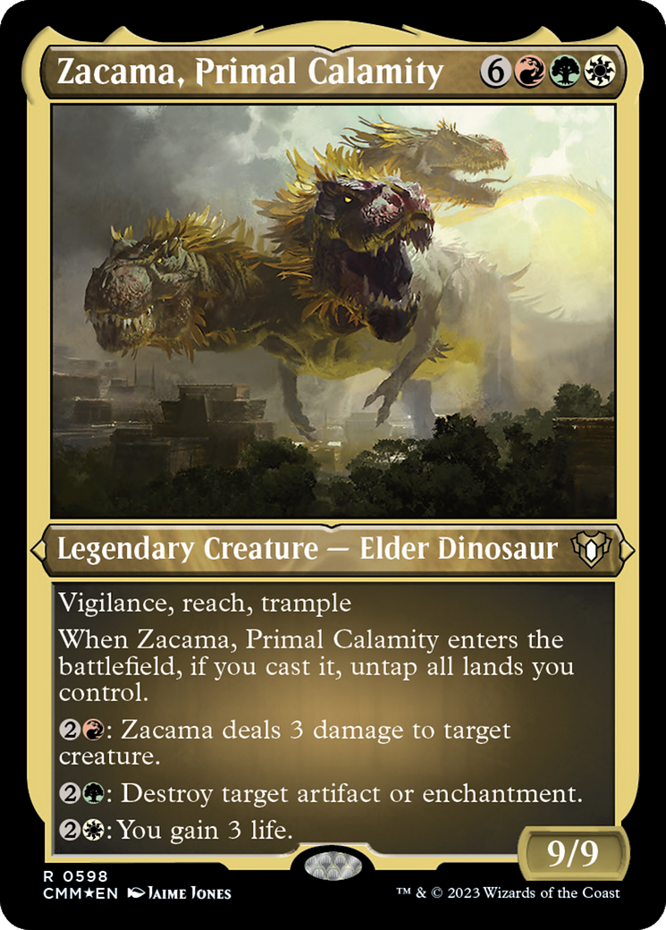 Zacama, Primal Calamity (Foil Etched) [Commander Masters] | Lots Moore NSW