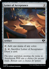 Letter of Acceptance [Commander Masters] | Lots Moore NSW