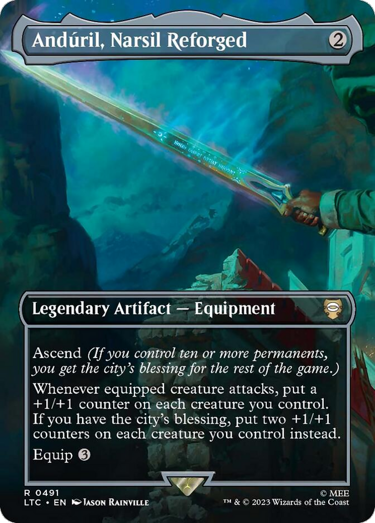 Anduril, Narsil Reforged (Borderless) [The Lord of the Rings: Tales of Middle-Earth Commander] | Lots Moore NSW