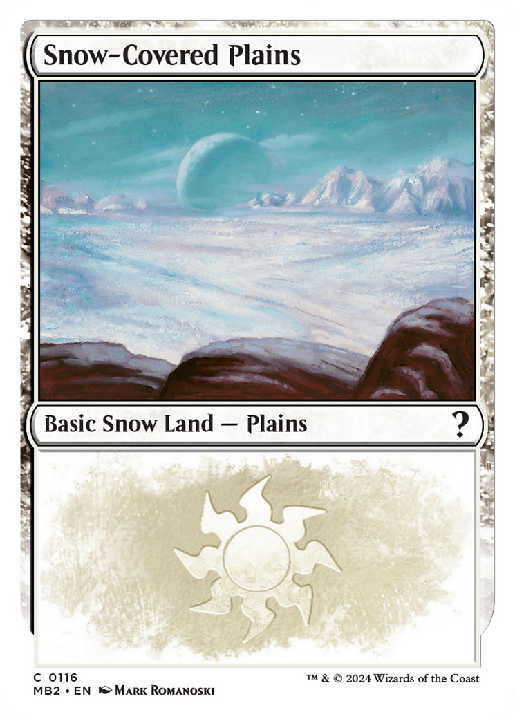 Snow-Covered Plains (White Border) [Mystery Booster 2] | Lots Moore NSW