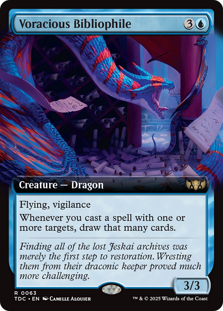 Voracious Bibliophile (Extended Art) [Tarkir: Dragonstorm Commander] | Lots Moore NSW