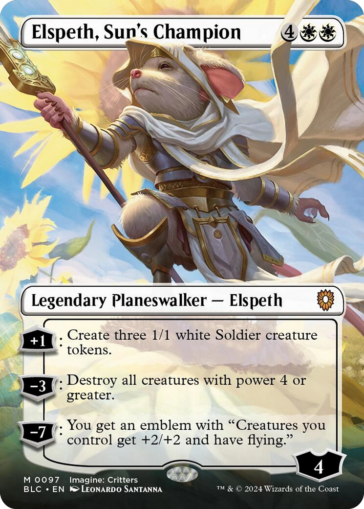 Elspeth, Sun's Champion (Borderless) [Bloomburrow Commander] | Lots Moore NSW