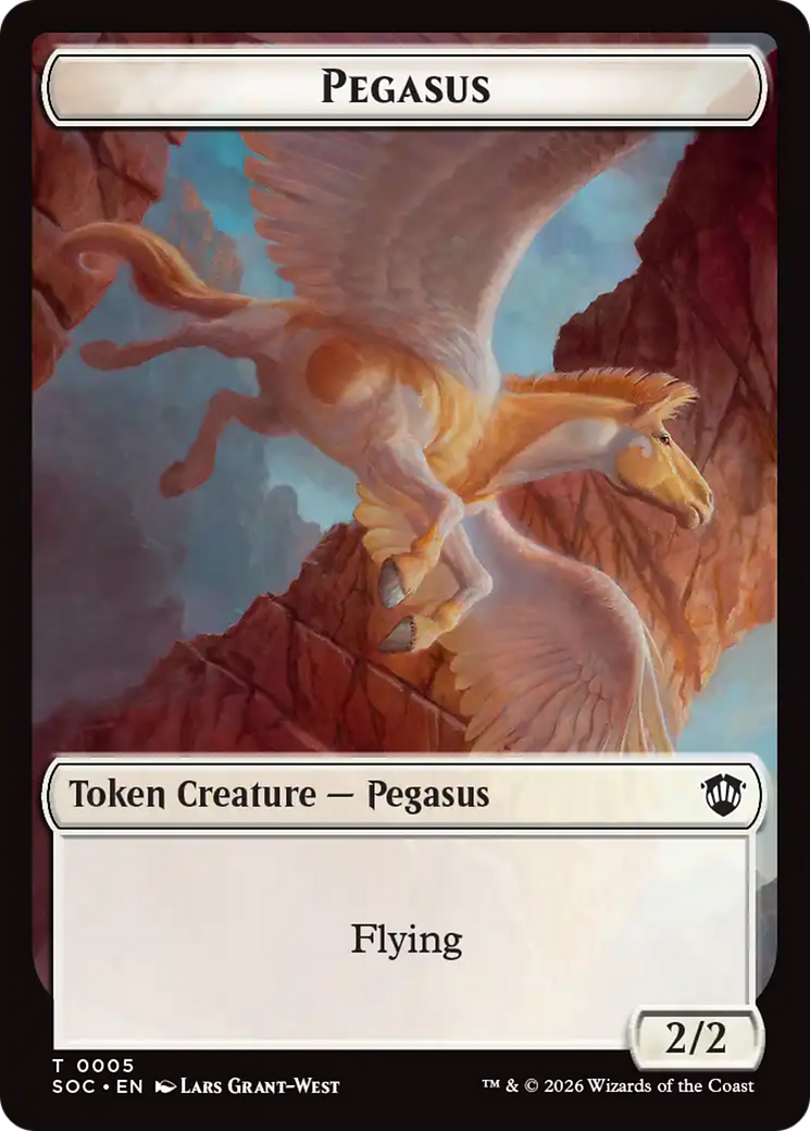Contract // Pegasus Double-Sided Token [Secrets of Strixhaven Commander Tokens] | Lots Moore NSW