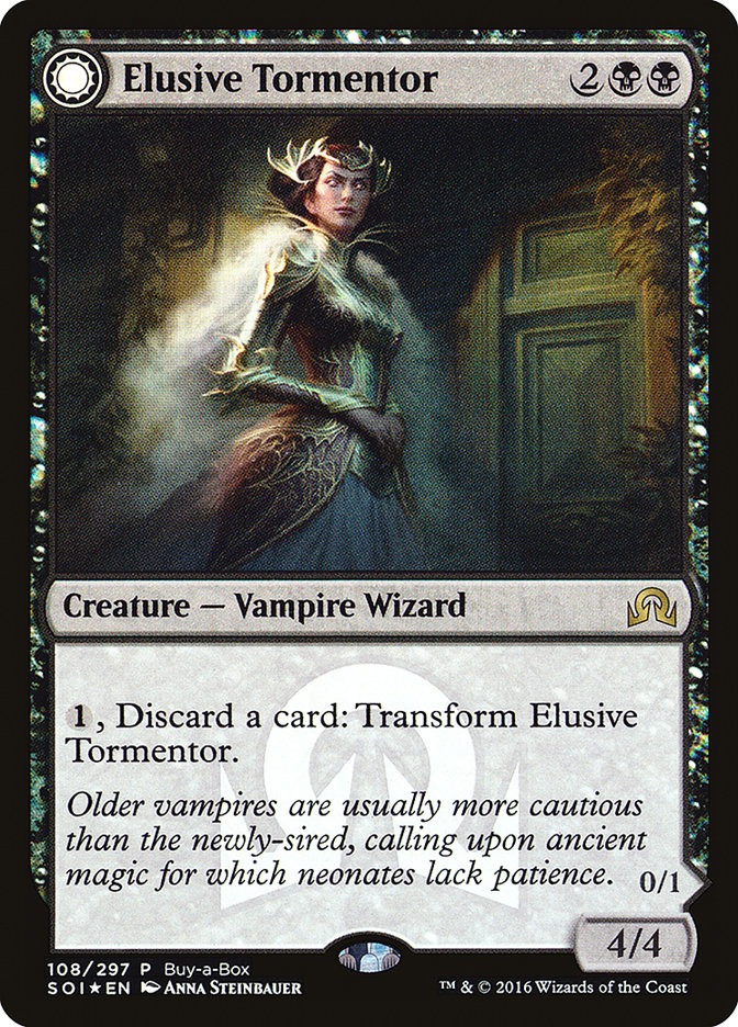 Elusive Tormentor // Insidious Mist (Buy-A-Box) [Shadows over Innistrad Promos] | Lots Moore NSW