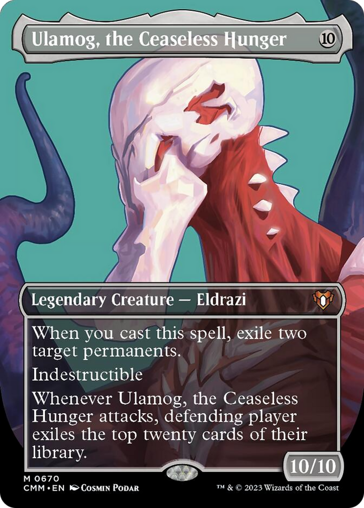 Ulamog, the Ceaseless Hunger (Borderless Profile) [Commander Masters] | Lots Moore NSW