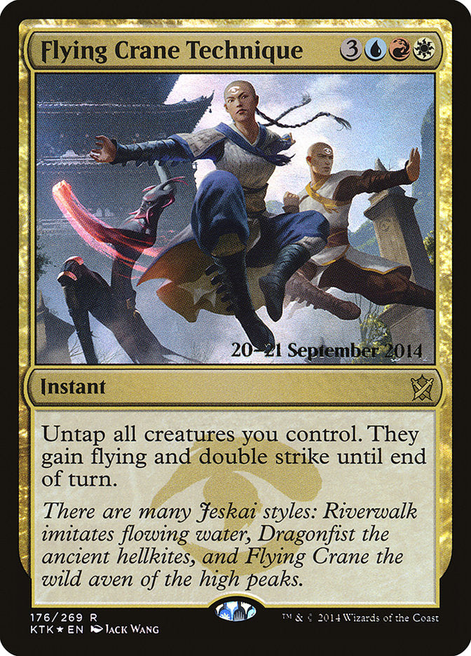 Flying Crane Technique [Khans of Tarkir Prerelease Promos] | Lots Moore NSW