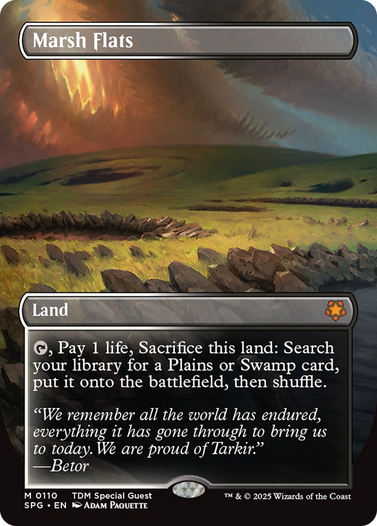 Marsh Flats (Borderless) [Tarkir: Dragonstorm Special Guests] | Lots Moore NSW