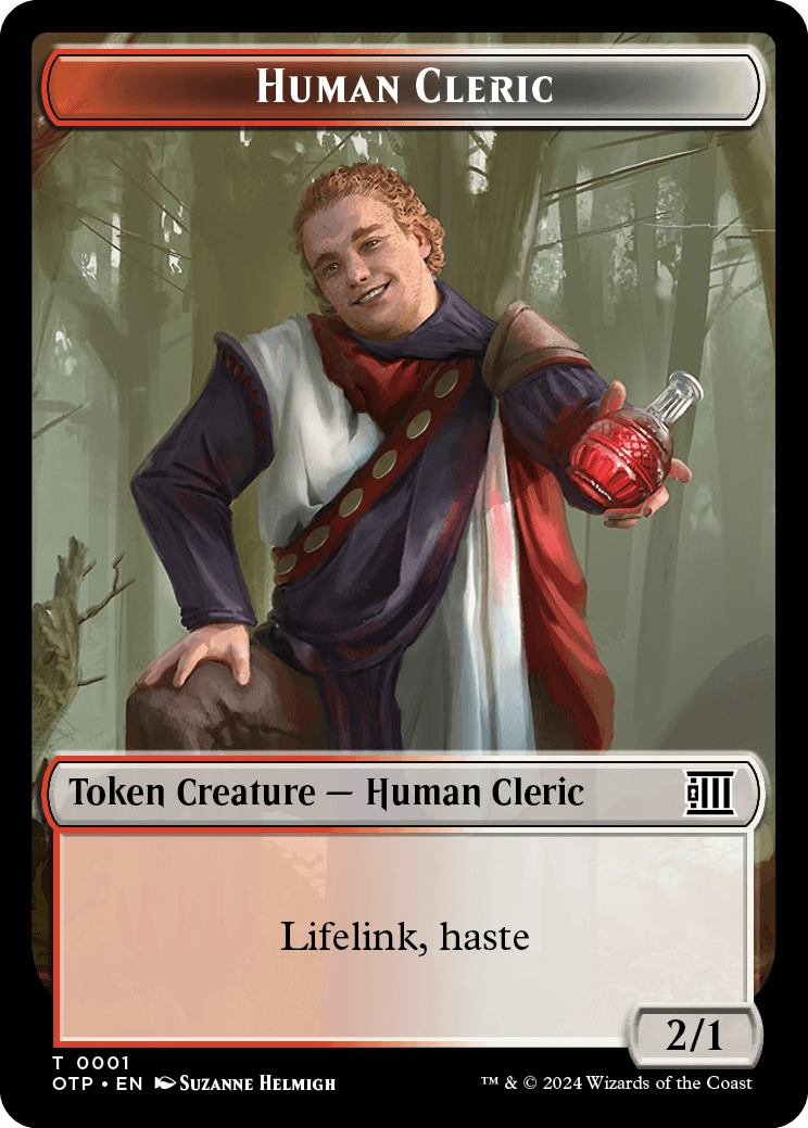 Human Cleric // Plot Double-Sided Token [Outlaws of Thunder Junction Tokens] | Lots Moore NSW