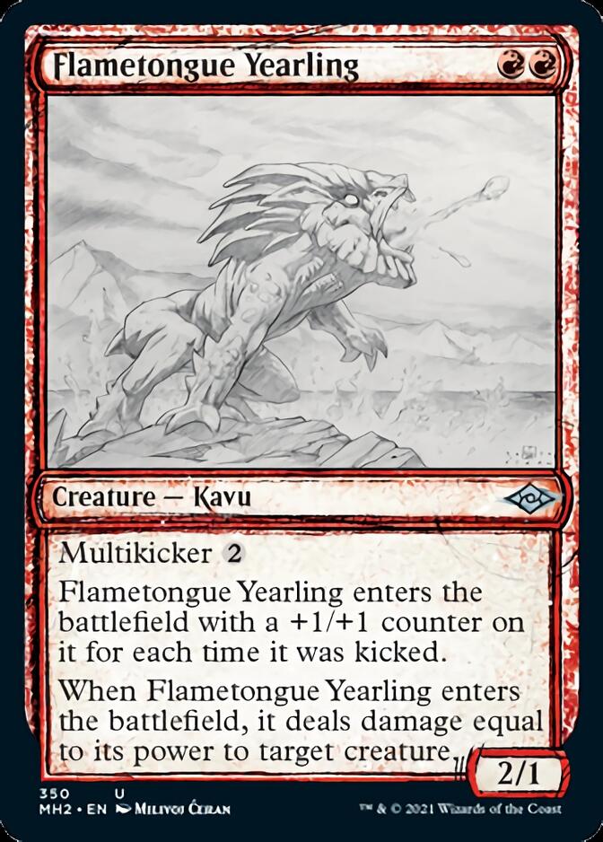 Flametongue Yearling (Sketch) [Modern Horizons 2] | Lots Moore NSW