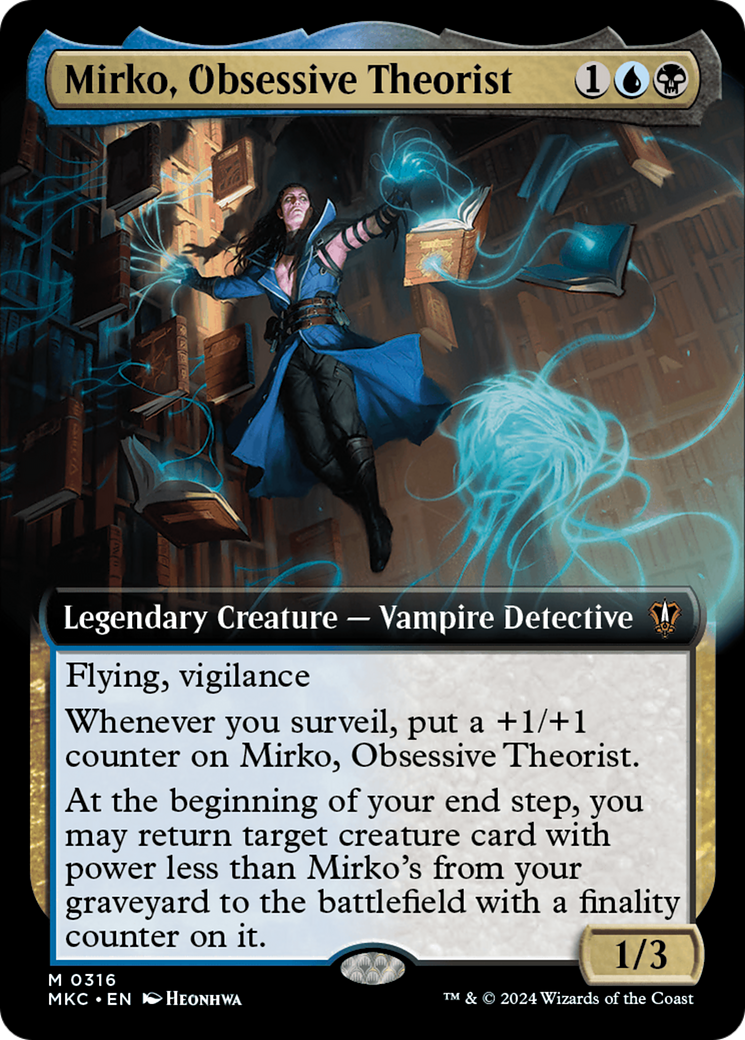 Mirko, Obsessive Theorist (Extended Art) [Murders at Karlov Manor Commander] | Lots Moore NSW