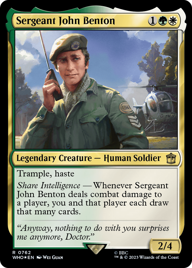 Sergeant John Benton (Surge Foil) [Doctor Who] | Lots Moore NSW