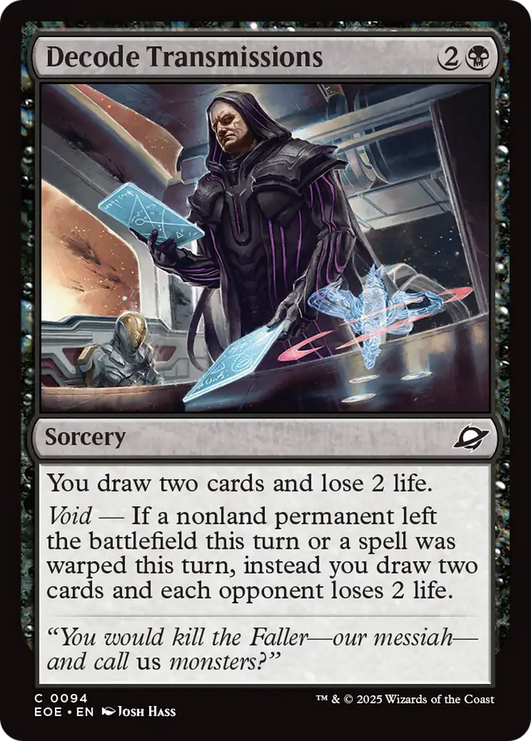 Decode Transmissions [Edge of Eternities] | Lots Moore NSW