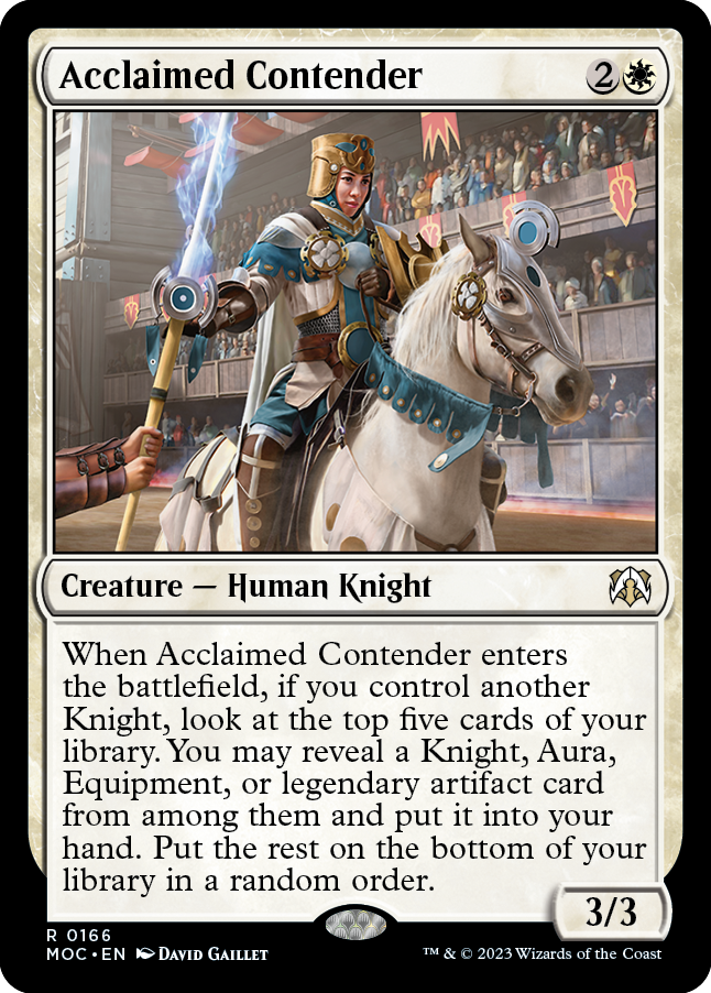 Acclaimed Contender [March of the Machine Commander] | Lots Moore NSW