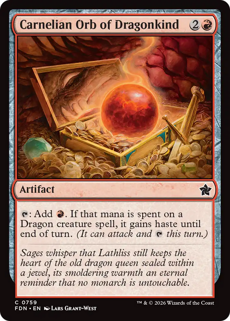 Carnelian Orb of Dragonkind (0759) [Foundations] | Lots Moore NSW