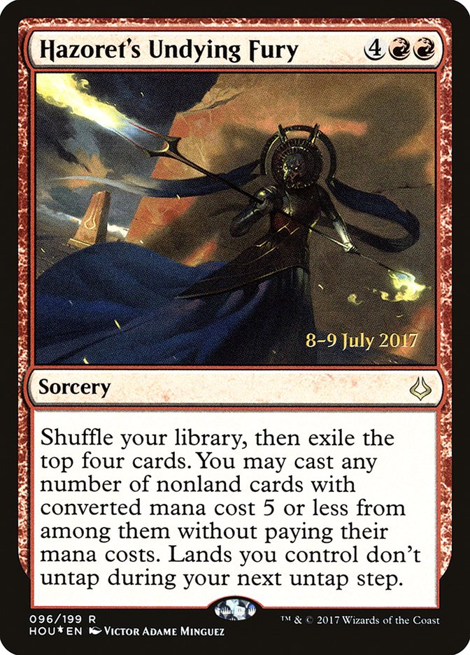 Hazoret's Undying Fury [Hour of Devastation Prerelease Promos] | Lots Moore NSW