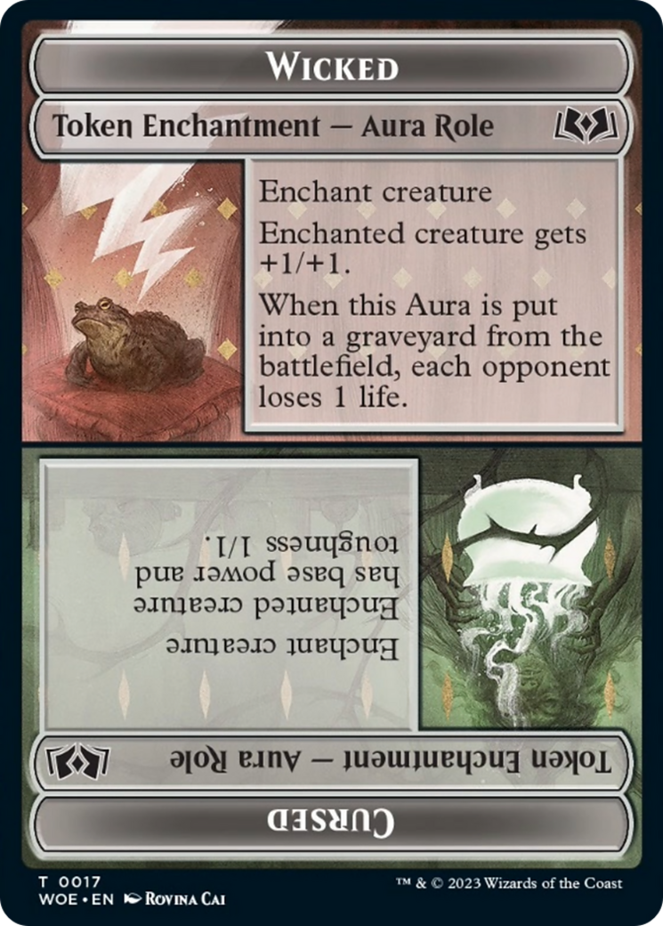 Wicked Role / Cursed Role (WOE) // Treasure (MH3) Double-Sided Token [The List] Magic: The Gathering | Lots Moore NSW