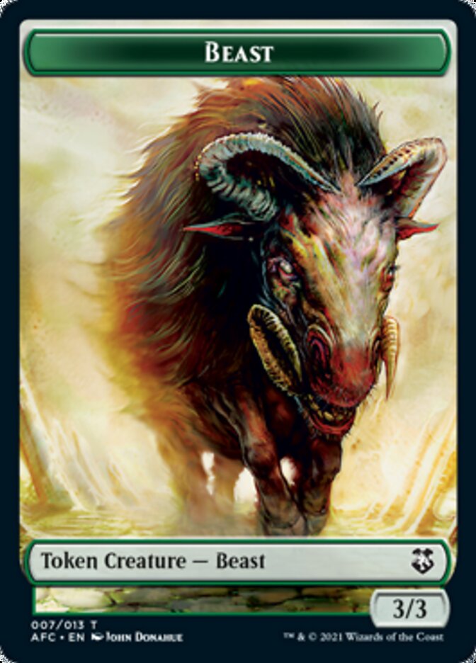 Beast // Dragon Spirit Double-Sided Token [Dungeons & Dragons: Adventures in the Forgotten Realms Commander Tokens] | Lots Moore NSW