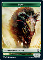 Beast // Dragon Spirit Double-Sided Token [Dungeons & Dragons: Adventures in the Forgotten Realms Commander Tokens] | Lots Moore NSW