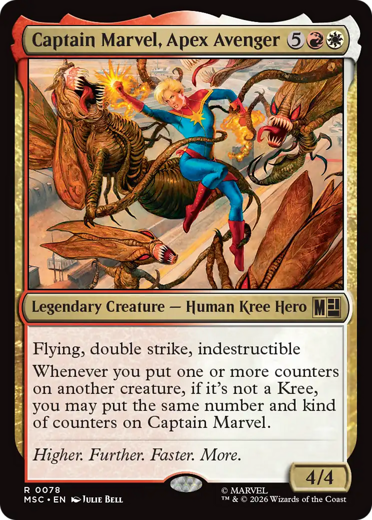 Captain Marvel, Apex Avenger (Surge Foil) [Marvel Super Heroes Commander] | Lots Moore NSW