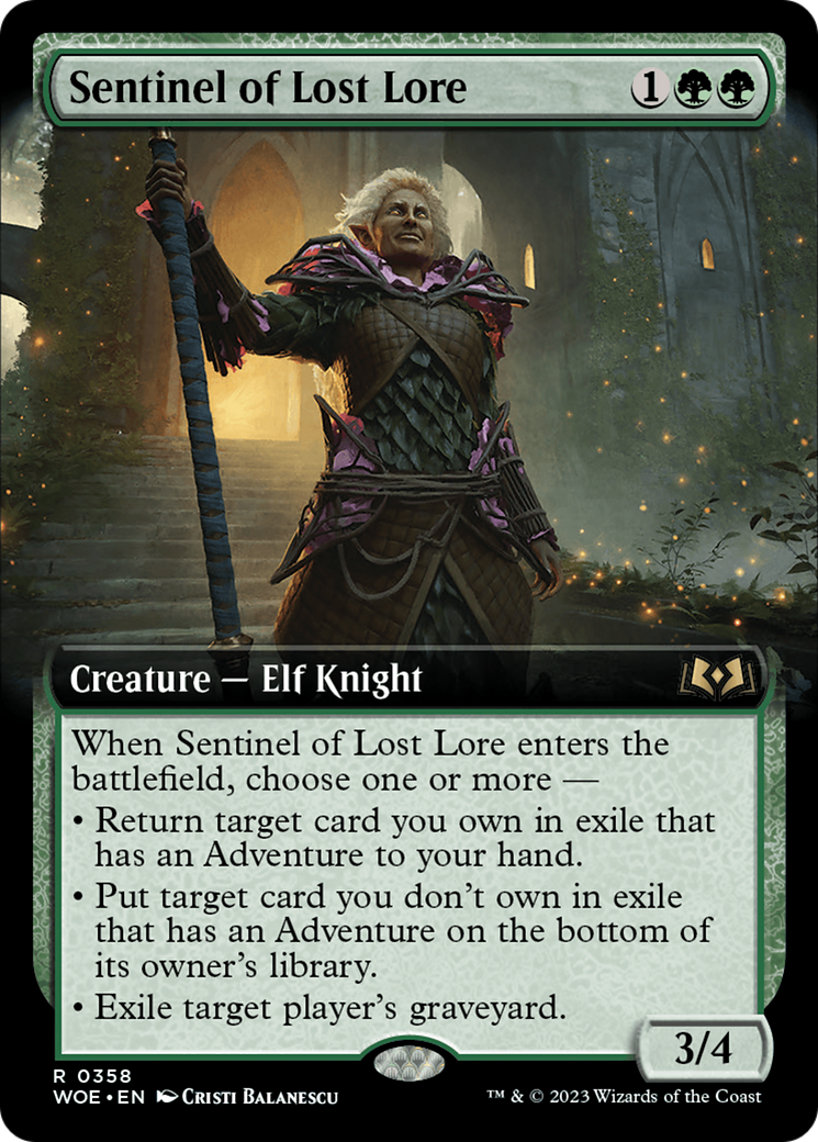 Sentinel of Lost Lore (Extended Art) [Wilds of Eldraine] | Lots Moore NSW
