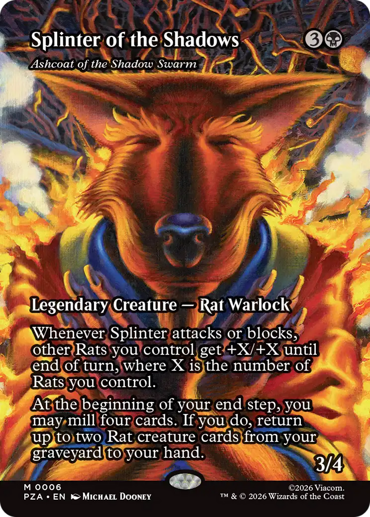 Splinter of the Shadows - Ashcoat of the Shadow Swarm (Borderless) [Teenage Mutant Ninja Turtles Eternal-Legal] | Lots Moore NSW