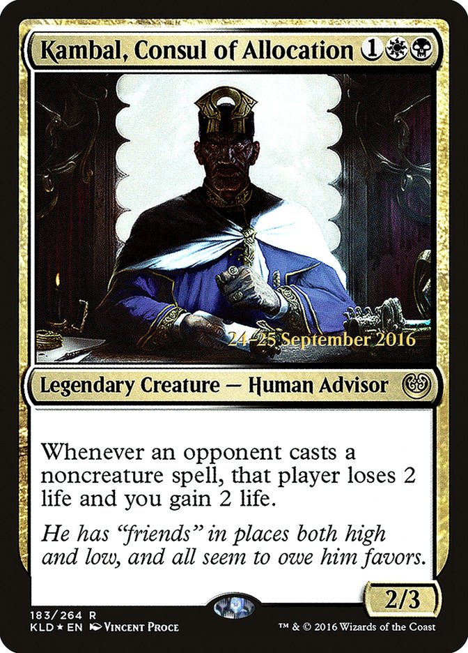 Kambal, Consul of Allocation [Kaladesh Prerelease Promos] | Lots Moore NSW