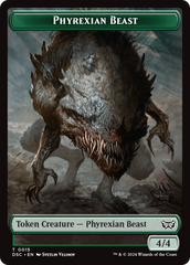 Phyrexian Beast //Manifest Double-Sided Token [Duskmourn: House of Horror Commander Tokens] | Lots Moore NSW
