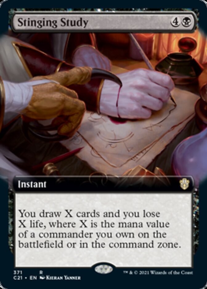 Stinging Study (Extended Art) [Commander 2021] | Lots Moore NSW