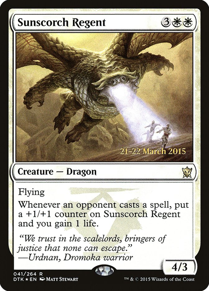 Sunscorch Regent [Dragons of Tarkir Prerelease Promos] | Lots Moore NSW