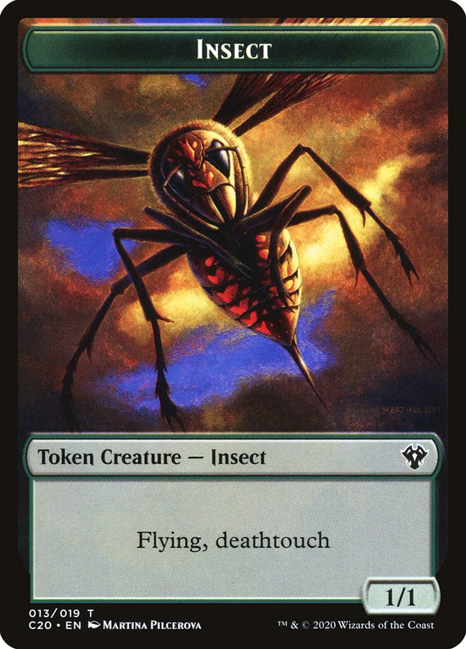 Spirit // Insect (013) Double-Sided Token [Commander 2020 Tokens] | Lots Moore NSW