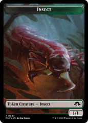 Insect (0043) (Ripple Foil) // Zombie Double-Sided Token [Modern Horizons 3 Tokens] | Lots Moore NSW