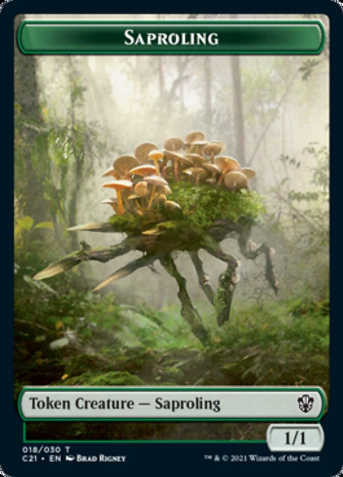 Food // Saproling Double-Sided Token [Commander 2021 Tokens] | Lots Moore NSW