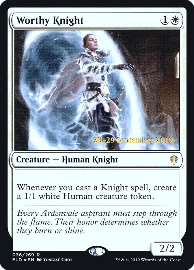 Worthy Knight [Throne of Eldraine Prerelease Promos] | Lots Moore NSW