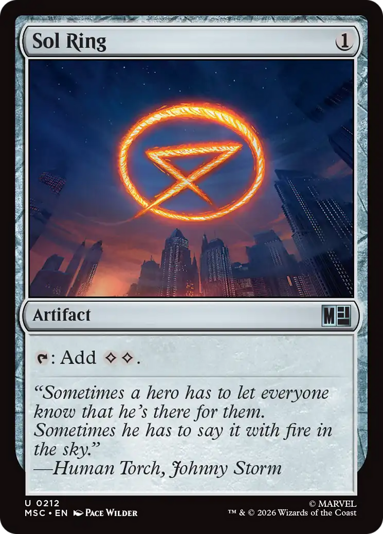 Sol Ring (0212) (Surge Foil) [Marvel Super Heroes Commander] | Lots Moore NSW