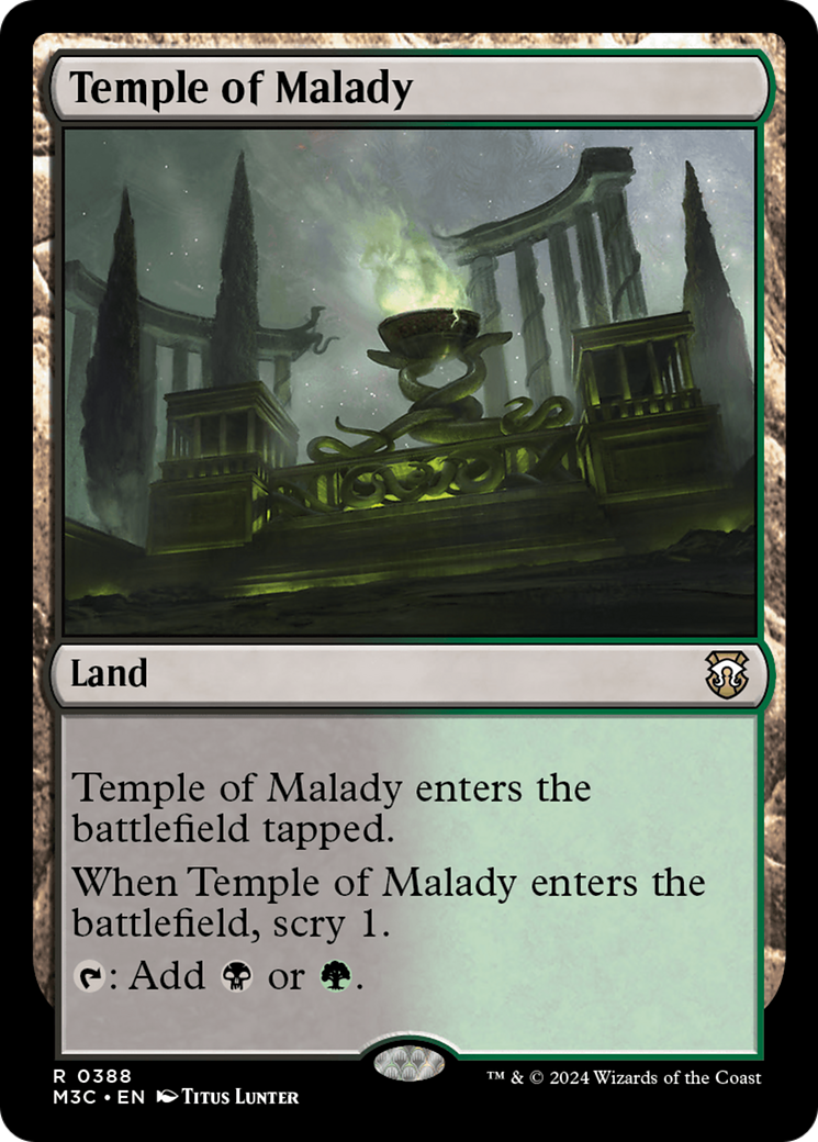 Temple of Malady (Ripple Foil) [Modern Horizons 3 Commander] | Lots Moore NSW