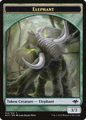 Zombie (007) // Elephant (012) Double-Sided Token [Modern Horizons Tokens] | Lots Moore NSW