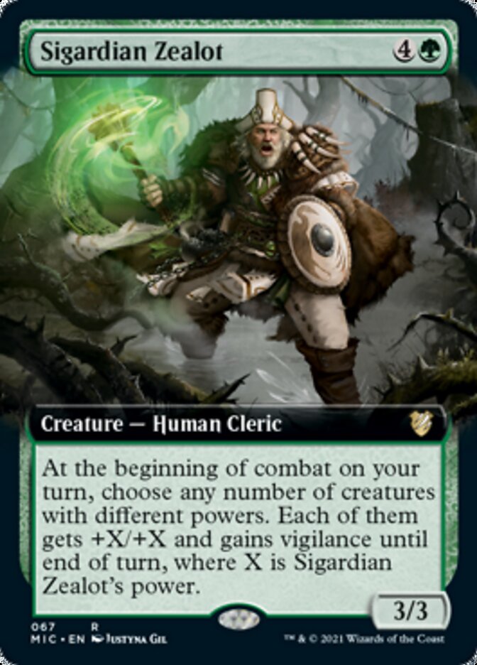 Sigardian Zealot (Extended Art) [Innistrad: Midnight Hunt Commander] | Lots Moore NSW