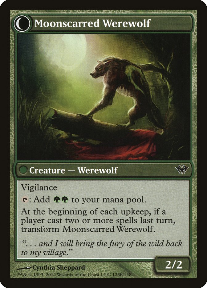 Scorned Villager // Moonscarred Werewolf [Dark Ascension] | Lots Moore NSW