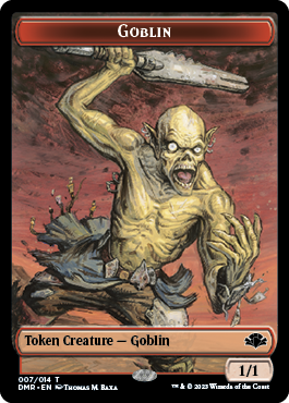 Goblin // Marit Lage Double-Sided Token [Dominaria Remastered Tokens] | Lots Moore NSW